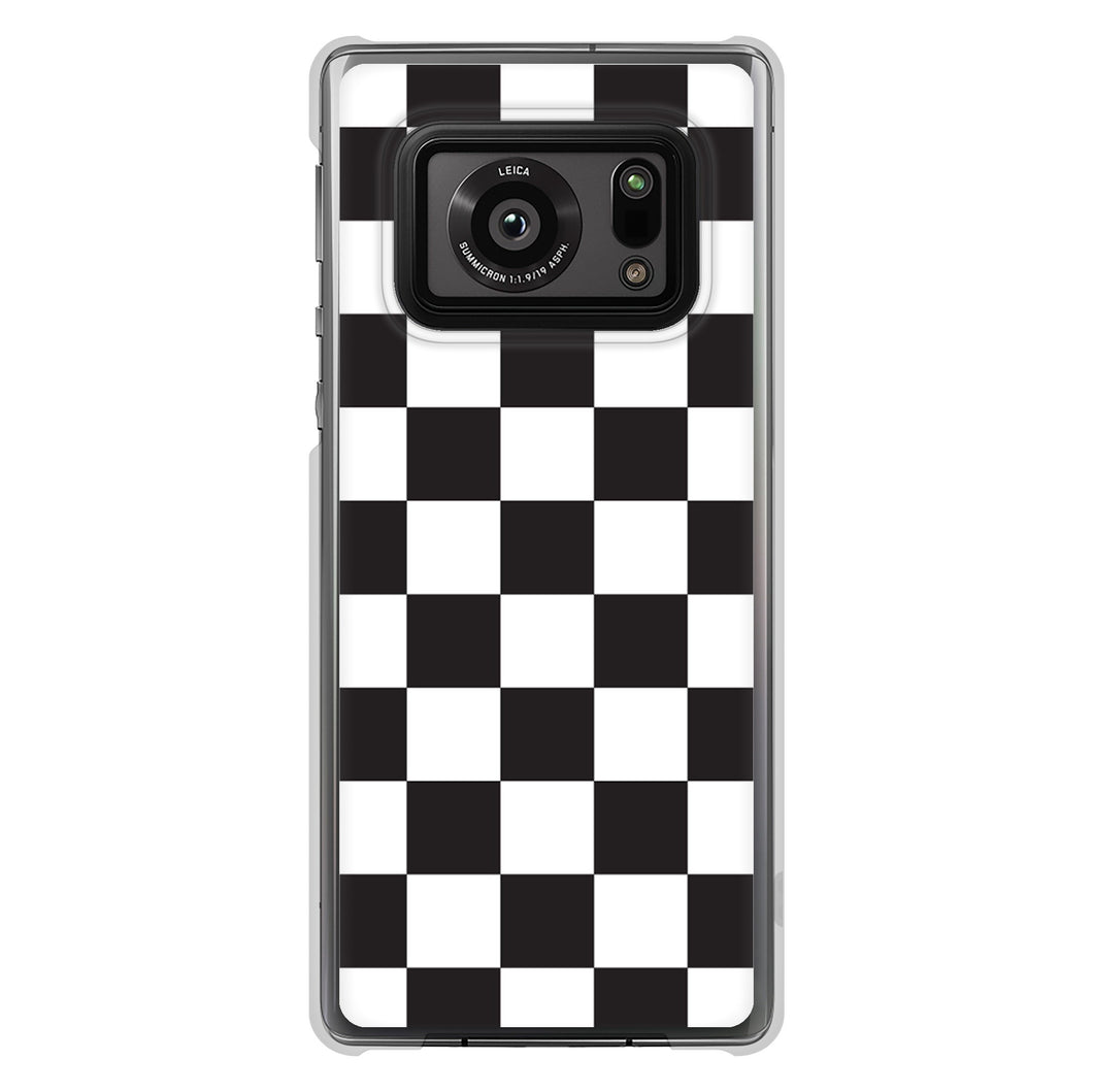 AQUOS R6 SH-51B 高画質仕上げ 背面印刷 ハードケース 【151 フラッグチェック】