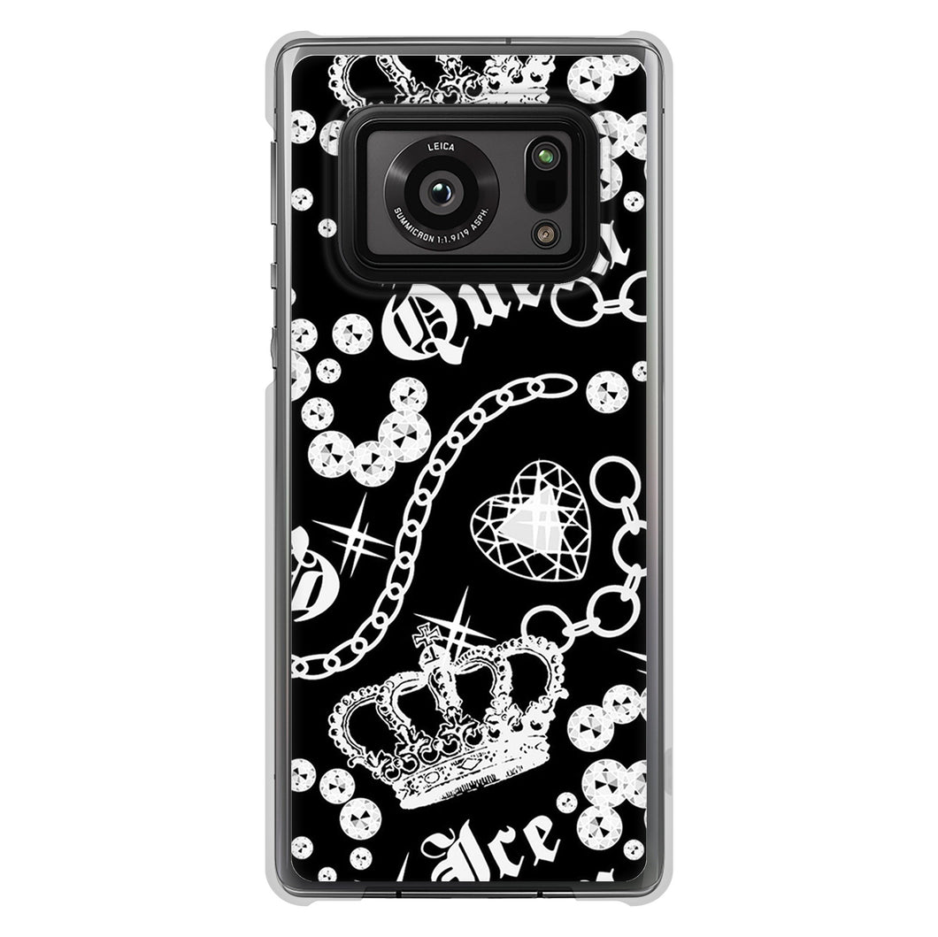 AQUOS R6 SH-51B 高画質仕上げ 背面印刷 ハードケース 【187 ゴージャス クラウン】