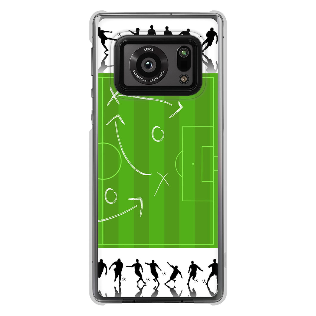 AQUOS R6 SH-51B 高画質仕上げ 背面印刷 ハードケース 【304 サッカー戦略ボード】