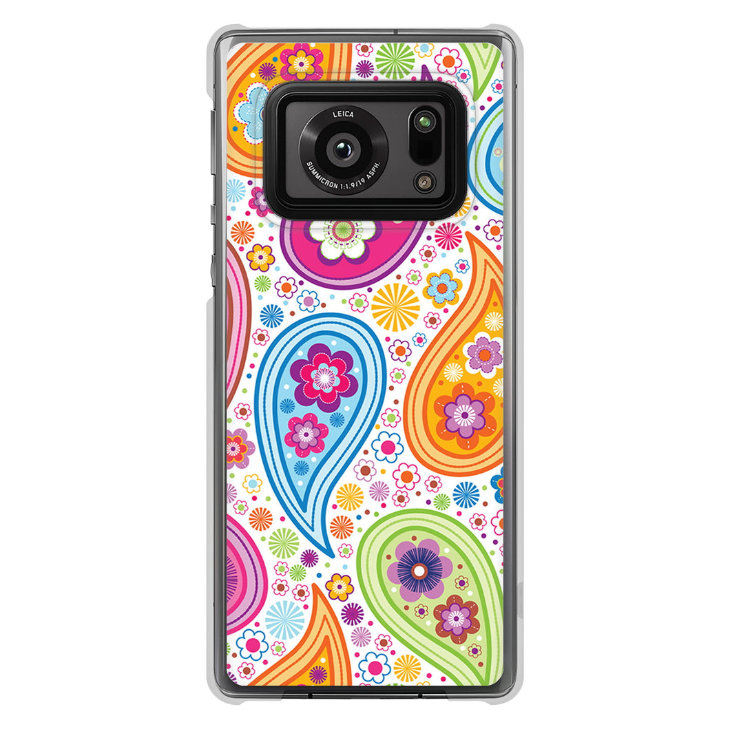 AQUOS R6 SH-51B 高画質仕上げ 背面印刷 ハードケース ペイズリー