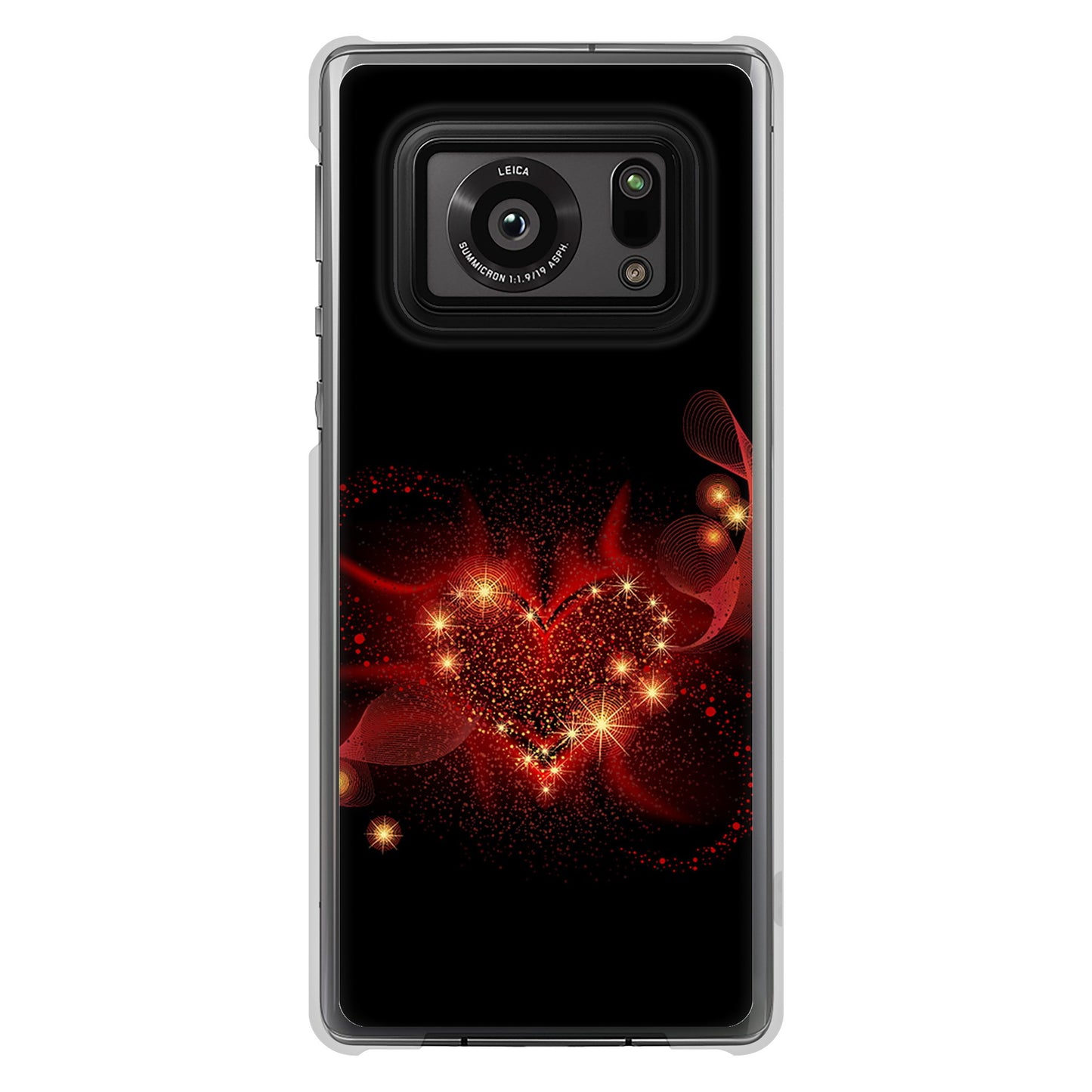 AQUOS R6 SH-51B 高画質仕上げ 背面印刷 ハードケース きらめきハート