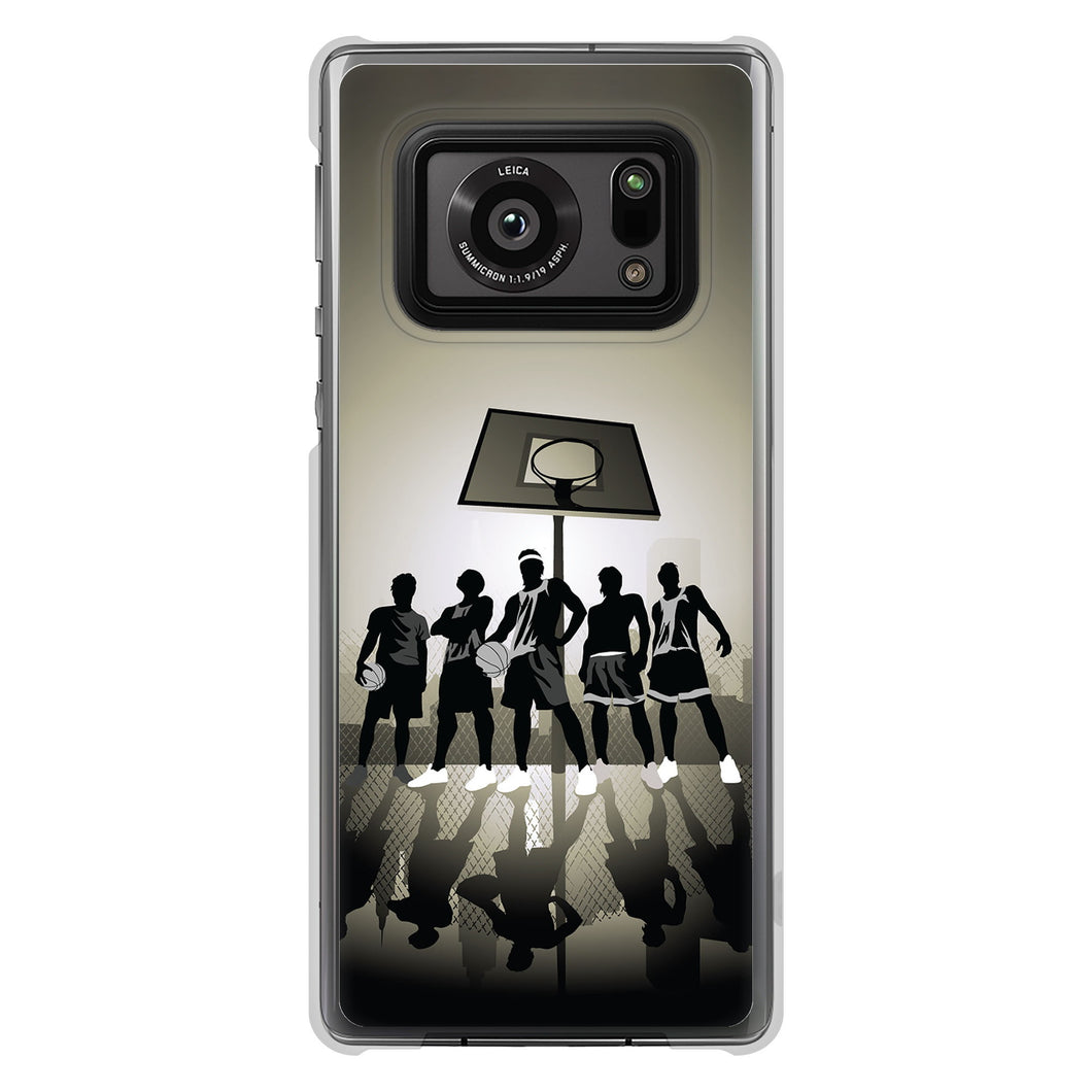 AQUOS R6 SH-51B 高画質仕上げ 背面印刷 ハードケース 【389 クールバスケ】