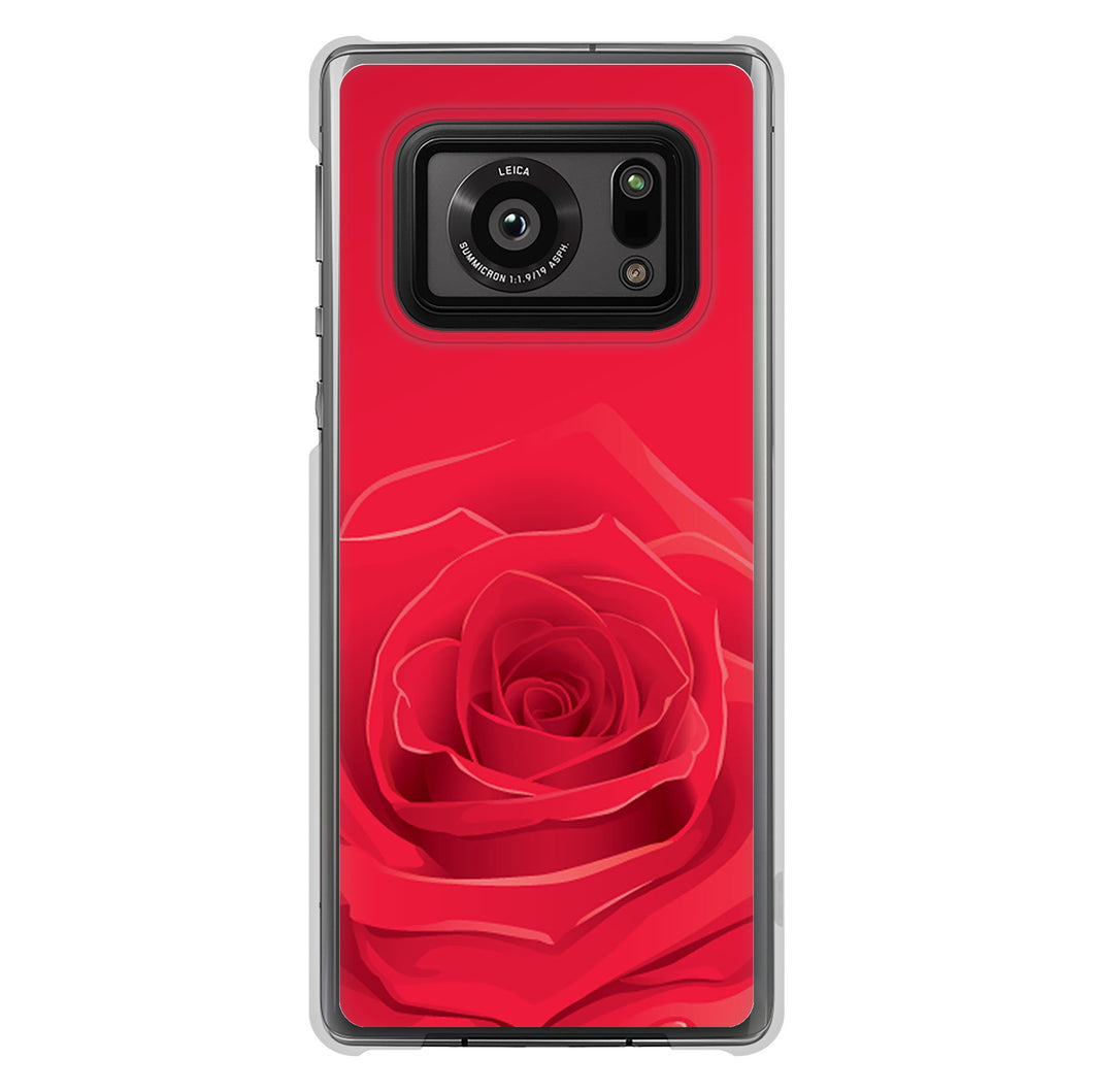 AQUOS R6 SH-51B 高画質仕上げ 背面印刷 ハードケース バラ