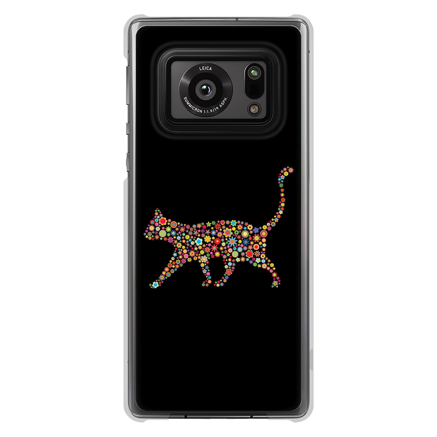 AQUOS R6 SH-51B 高画質仕上げ 背面印刷 ハードケース 【406 カラフルキャット】