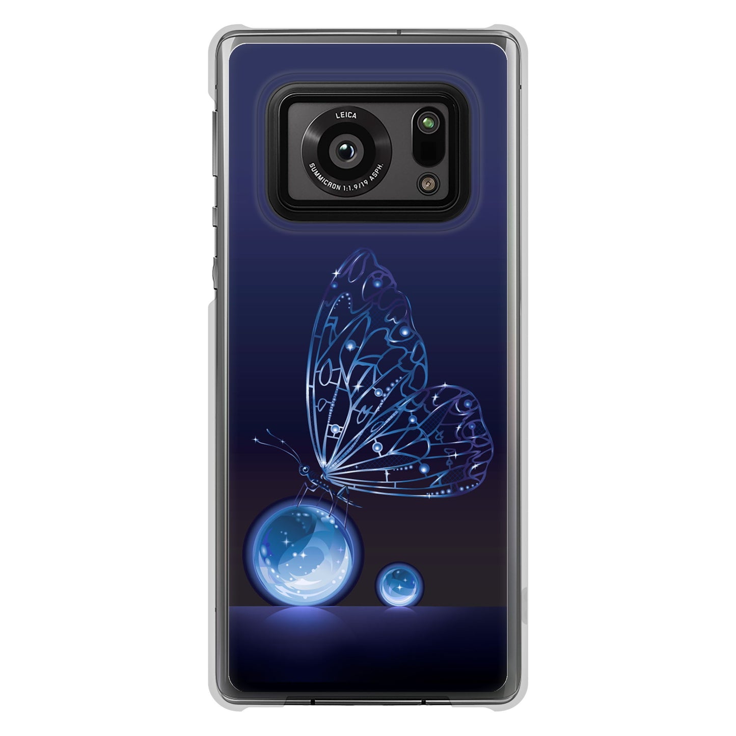 AQUOS R6 SH-51B 高画質仕上げ 背面印刷 ハードケース バタフライ