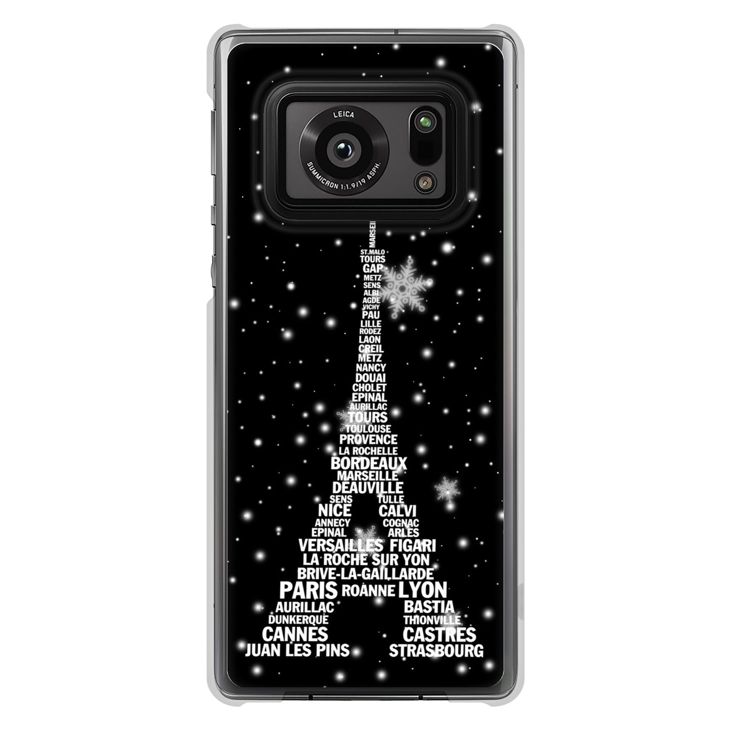 AQUOS R6 SH-51B 高画質仕上げ 背面印刷 ハードケース エッフェル塔