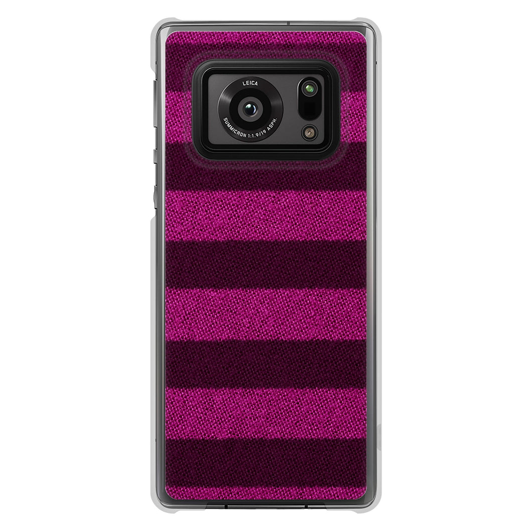 AQUOS R6 SH-51B 高画質仕上げ 背面印刷 ハードケース シンプルボーダー