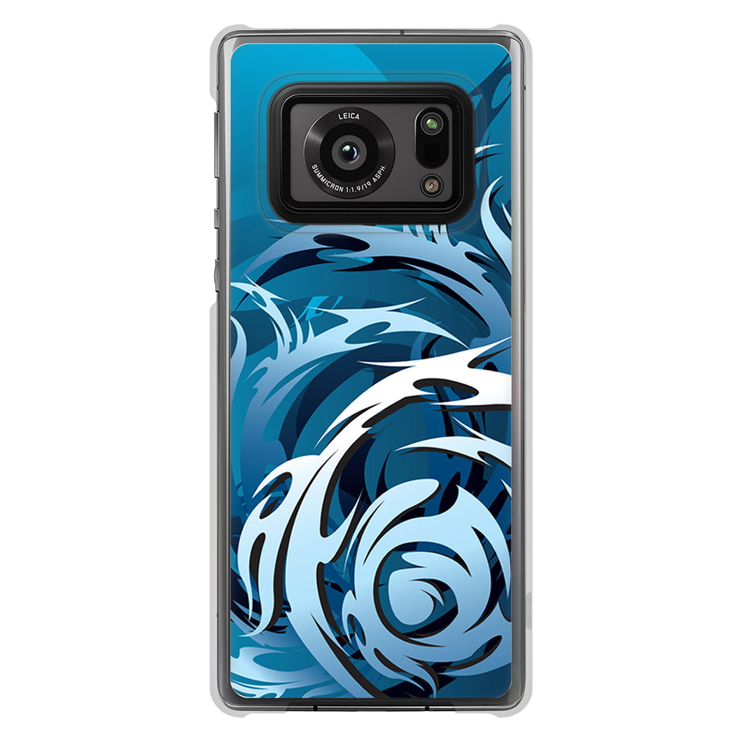 AQUOS R6 SH-51B 高画質仕上げ 背面印刷 ハードケース 【731 ドラゴンサークル】