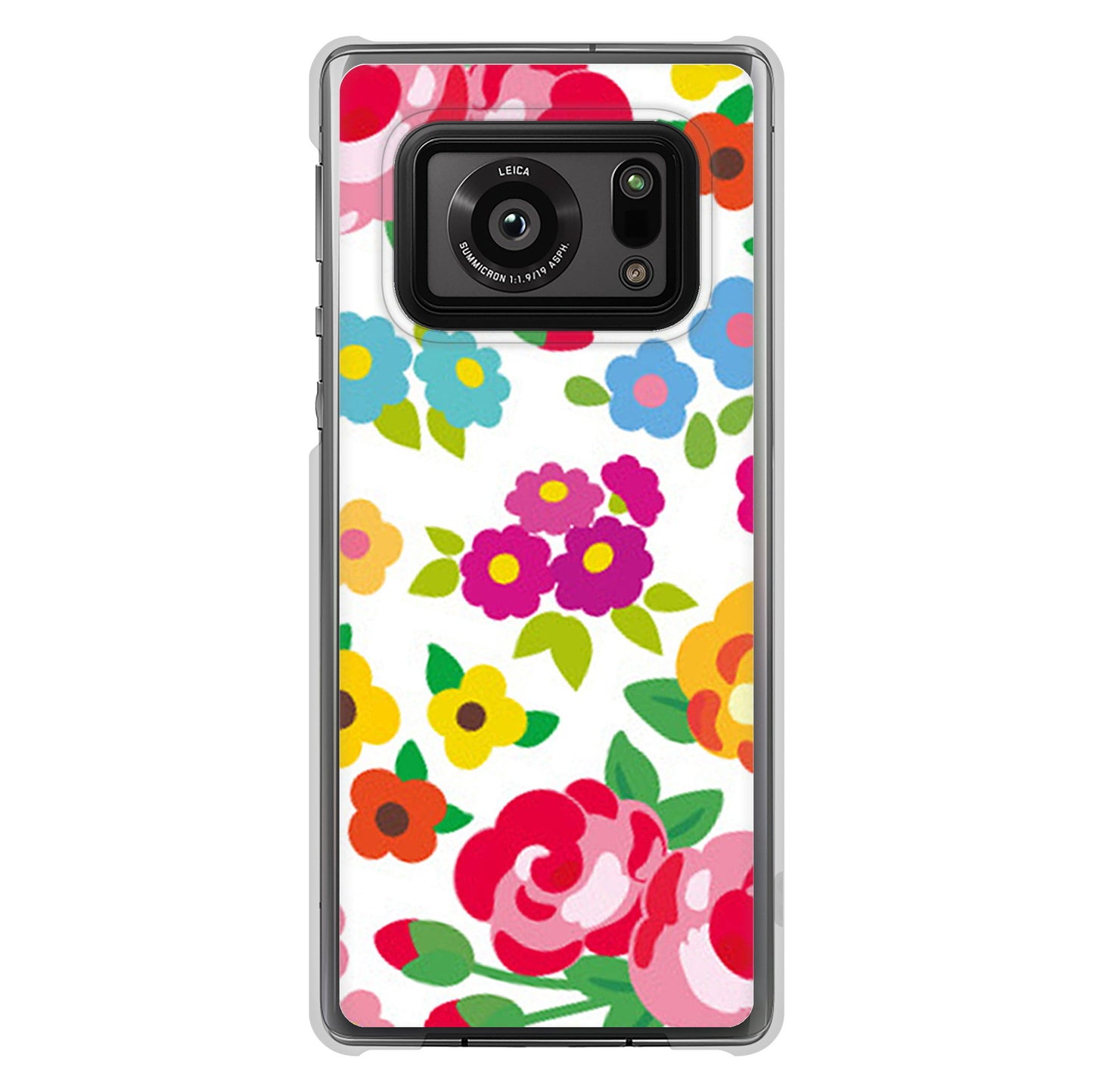 AQUOS R6 SH-51B 高画質仕上げ 背面印刷 ハードケース 【776 5月のフラワーガーデン】