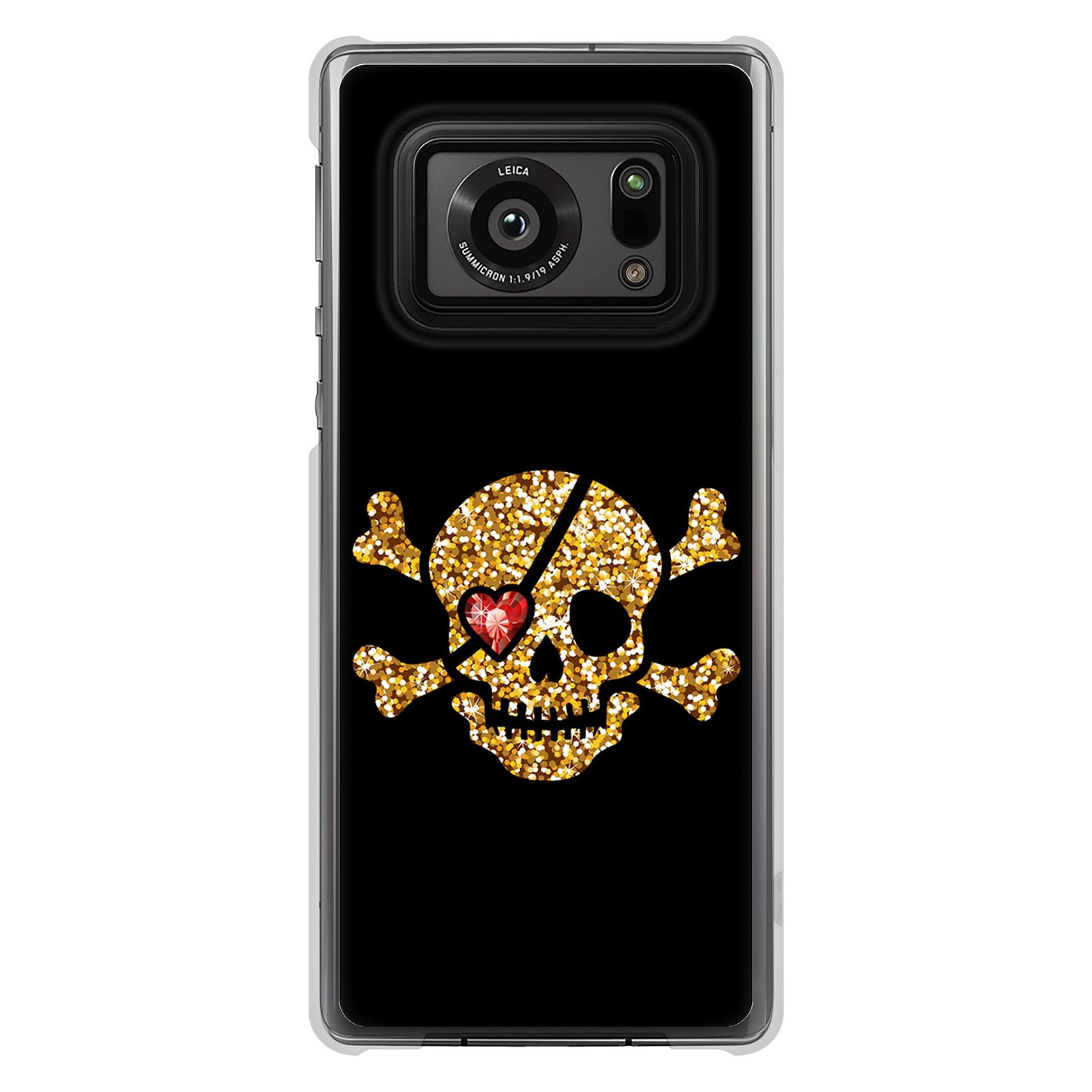 AQUOS R6 SH-51B 高画質仕上げ 背面印刷 ハードケース 【1082 海賊ドクロ】