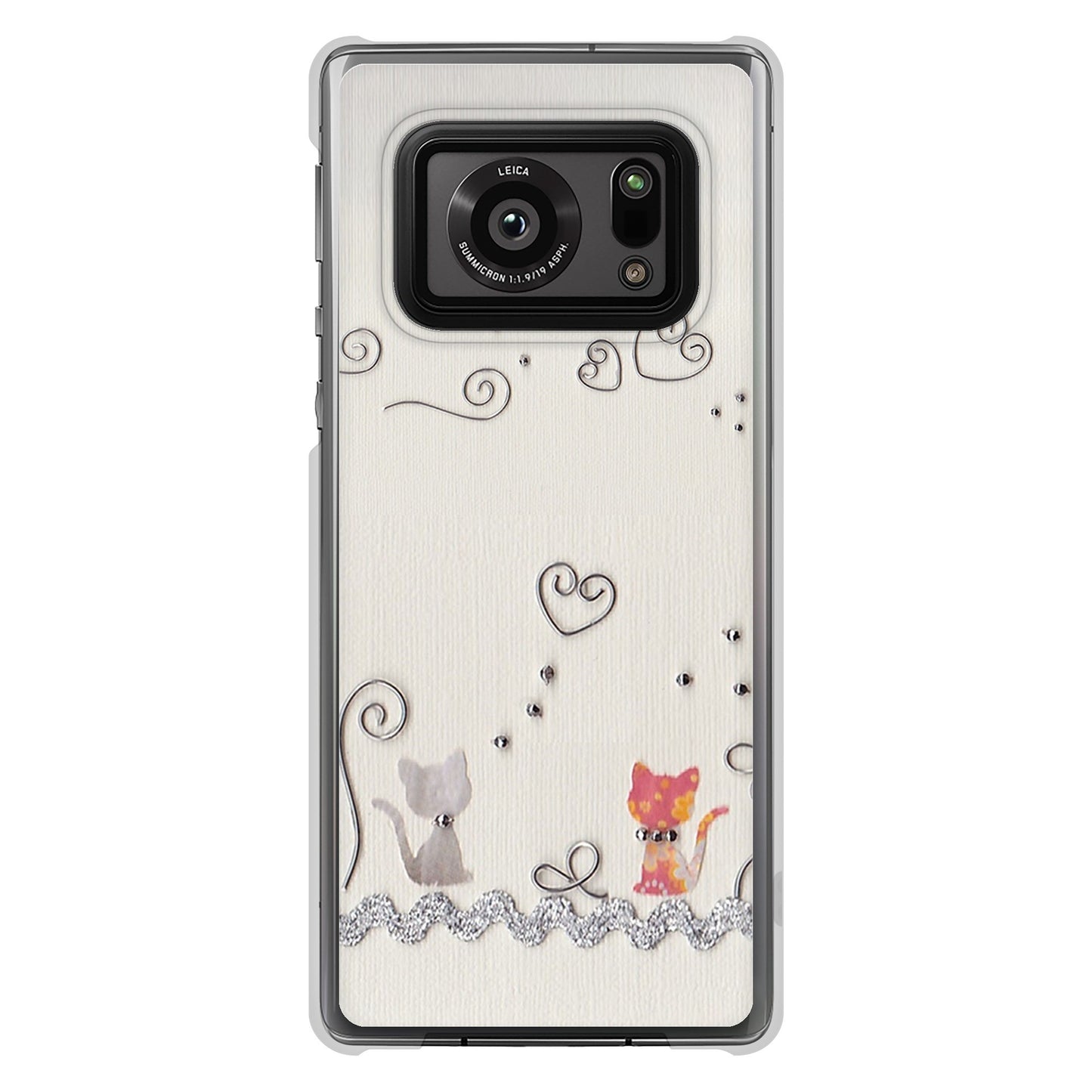 AQUOS R6 SH-51B 高画質仕上げ 背面印刷 ハードケース クラフト写真ネコ
