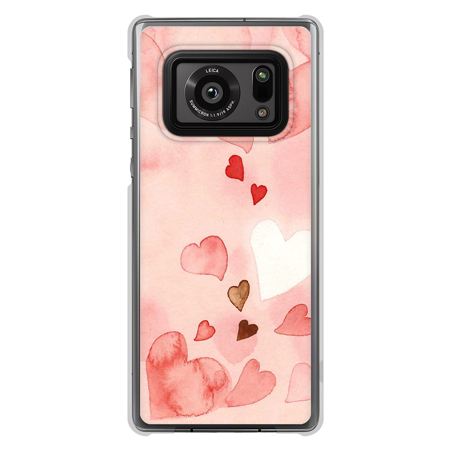 AQUOS R6 SH-51B 高画質仕上げ 背面印刷 ハードケース 【1125 ハートの和紙】