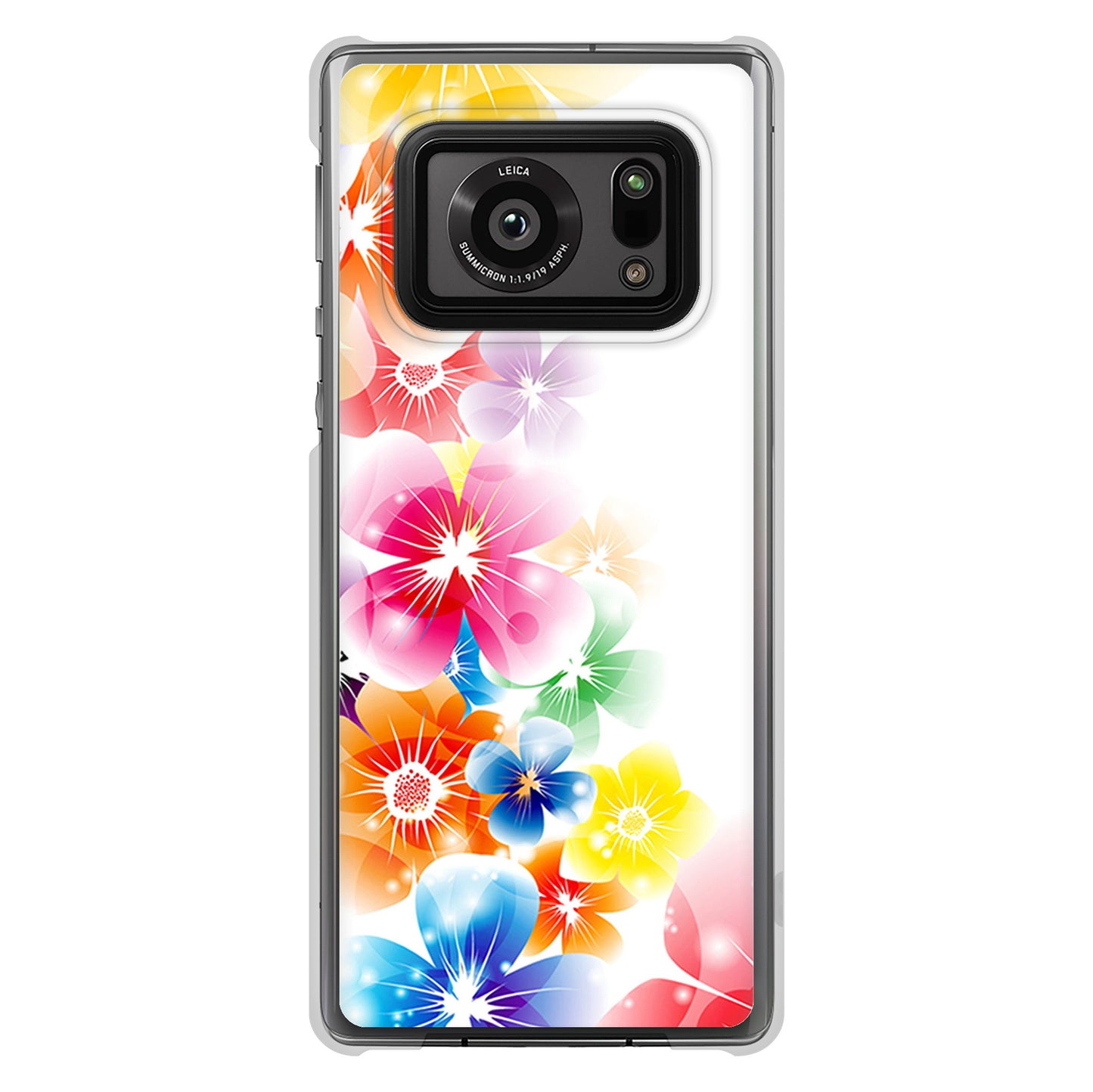 AQUOS R6 SH-51B 高画質仕上げ 背面印刷 ハードケース 【1209 光と花】