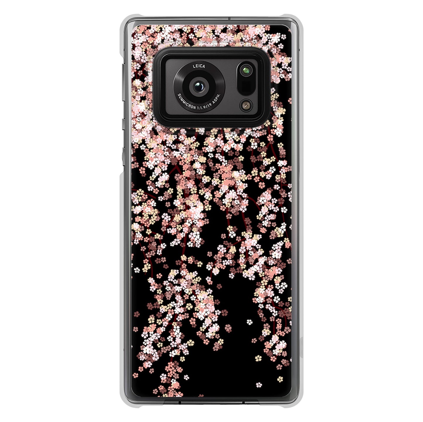 AQUOS R6 SH-51B 高画質仕上げ 背面印刷 ハードケース 【1244 しだれ桜】