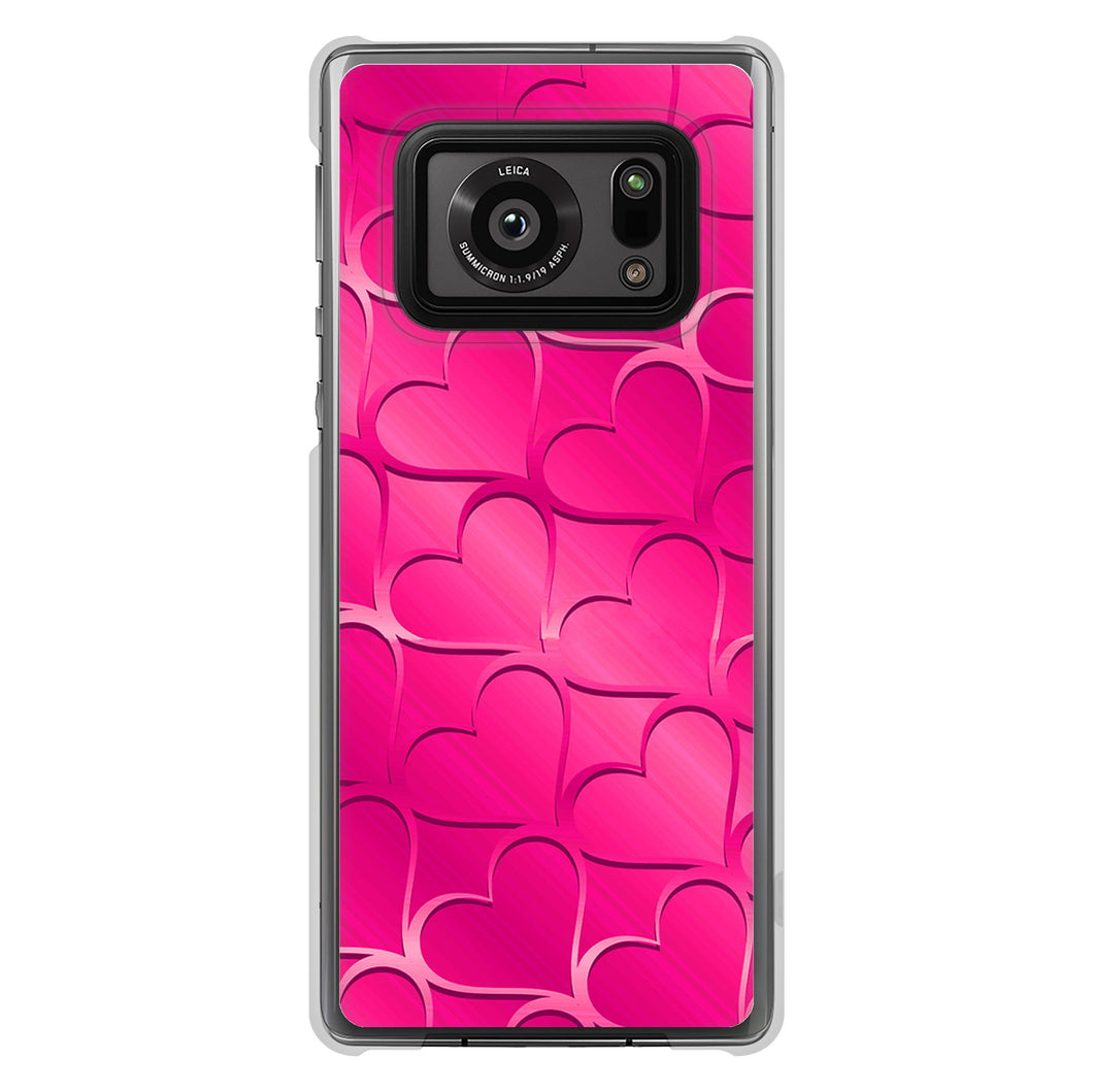 AQUOS R6 SH-51B 高画質仕上げ 背面印刷 ハードケース かくれハート