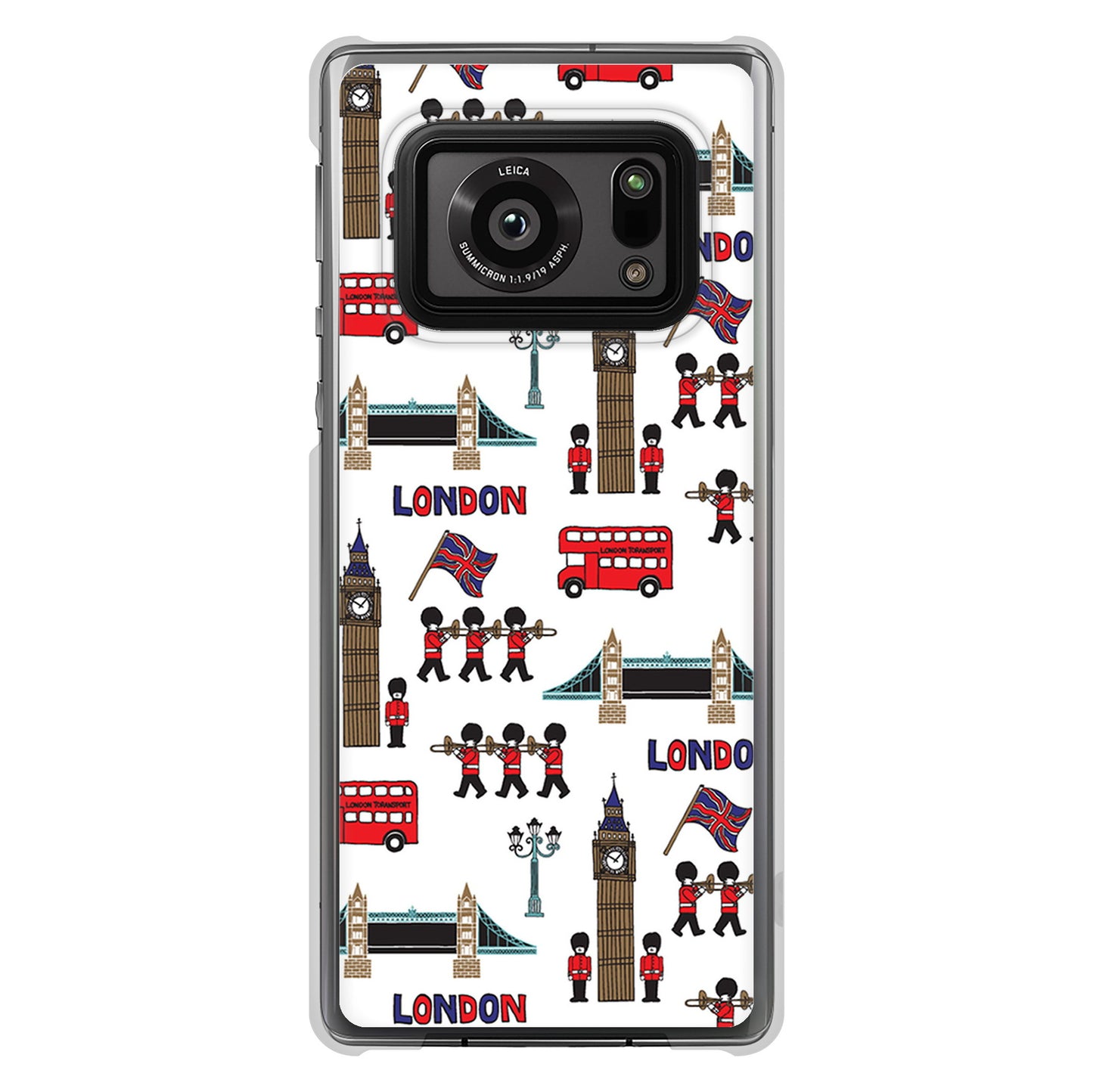 AQUOS R6 SH-51B 高画質仕上げ 背面印刷 ハードケース 【EK811 ロンドンの街】