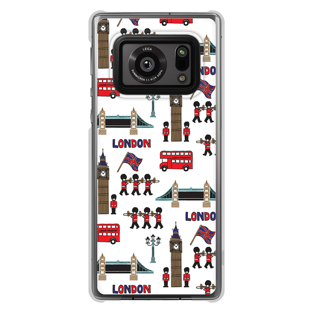 AQUOS R6 SH-51B 高画質仕上げ 背面印刷 ハードケース 【EK811 ロンドンの街】