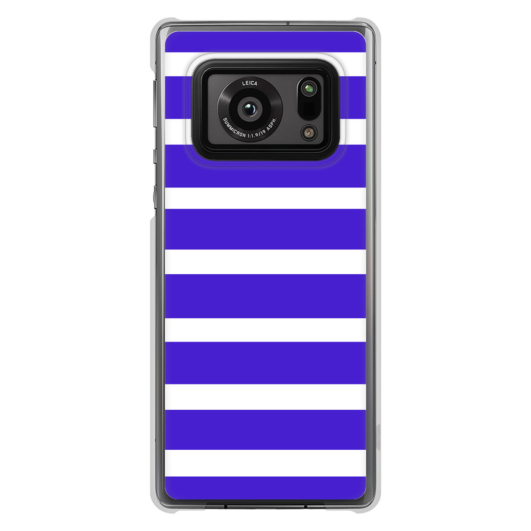 AQUOS R6 SH-51B 高画質仕上げ 背面印刷 ハードケース シンプルボーダー