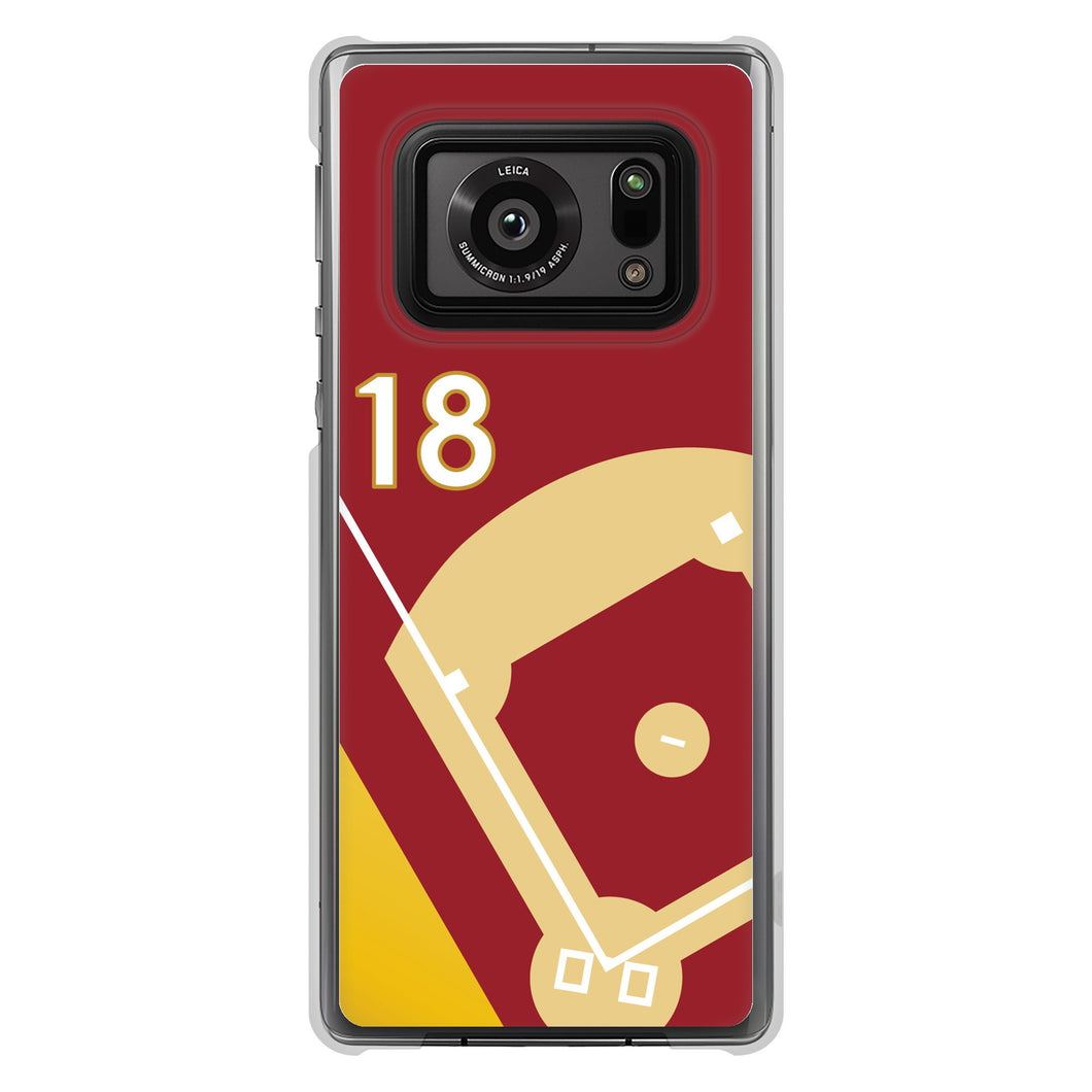 AQUOS R6 SH-51B 高画質仕上げ 背面印刷 ハードケース baseball