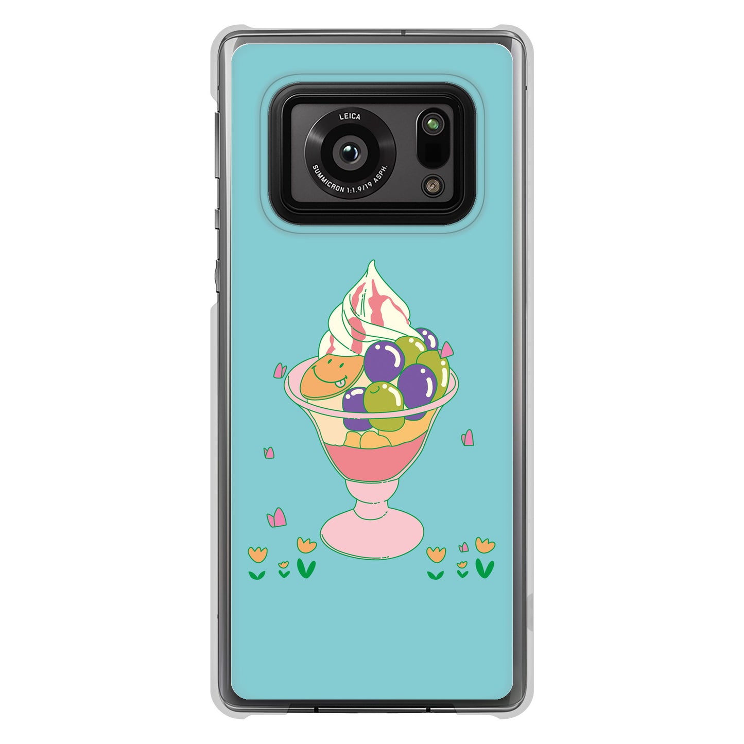 AQUOS R6 SH-51B 高画質仕上げ 背面印刷 ハードケース スイーツイラスト