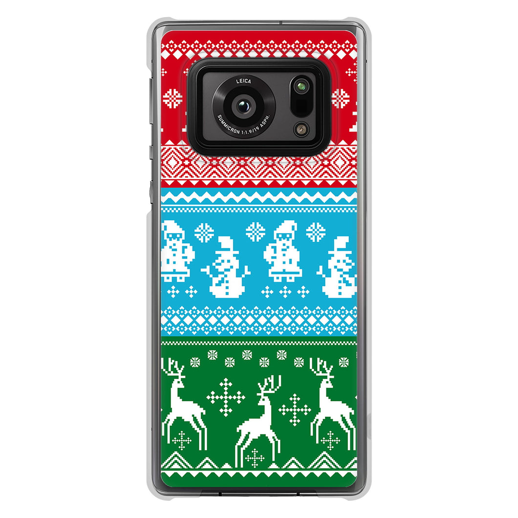 AQUOS R6 SH-51B 高画質仕上げ 背面印刷 ハードケース クリスマス