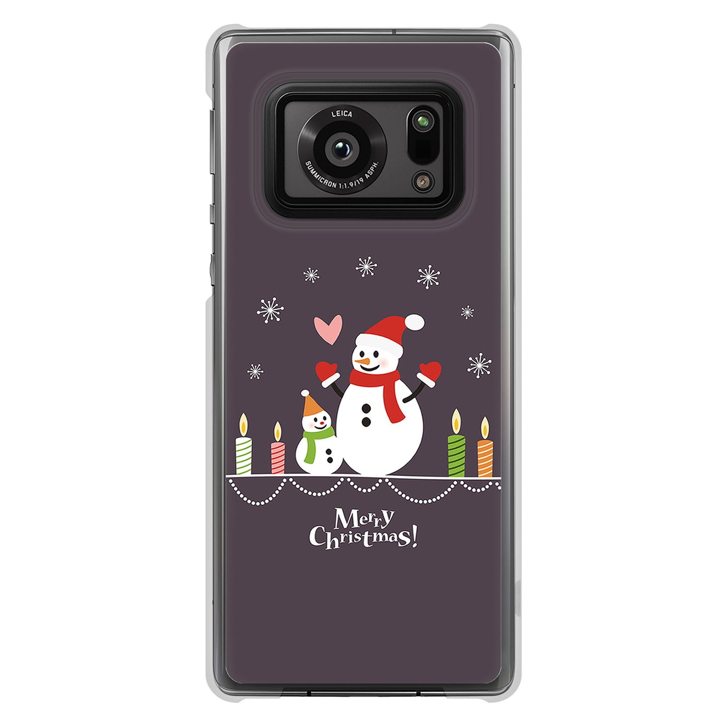 AQUOS R6 SH-51B 高画質仕上げ 背面印刷 ハードケース クリスマス