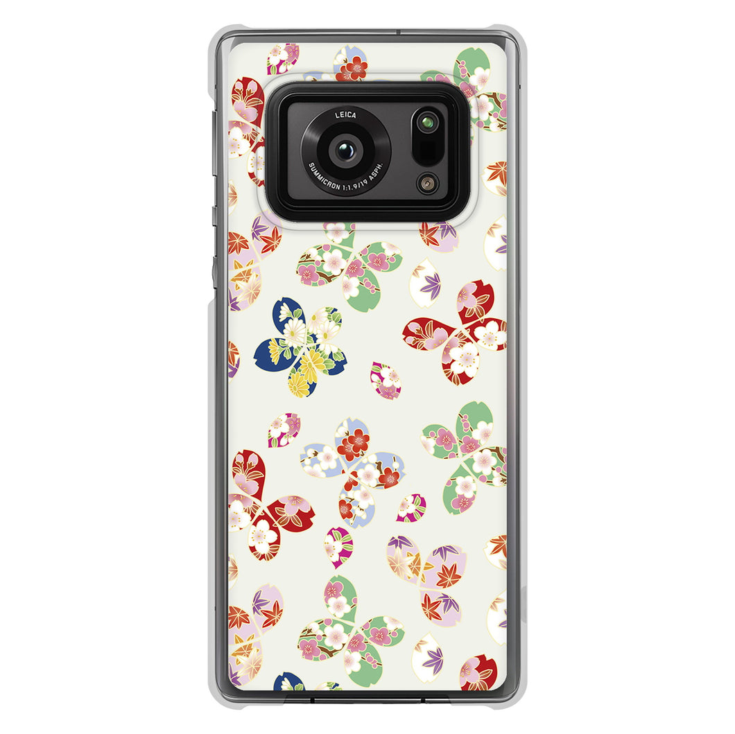 AQUOS R6 SH-51B 高画質仕上げ 背面印刷 ハードケース 和花柄