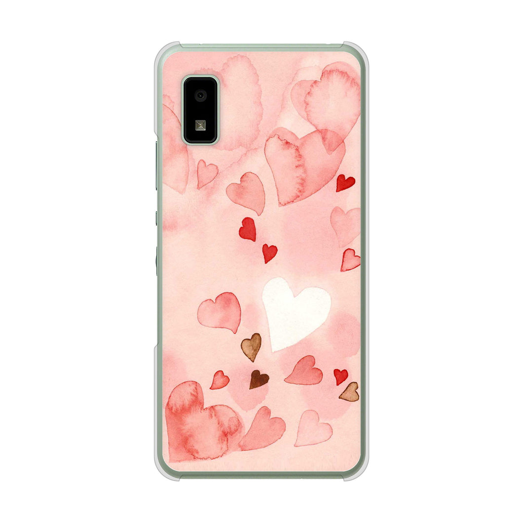 AQUOS wish2 SH-51C docomo 高画質仕上げ 背面印刷 ハードケース 【1125 ハートの和紙】