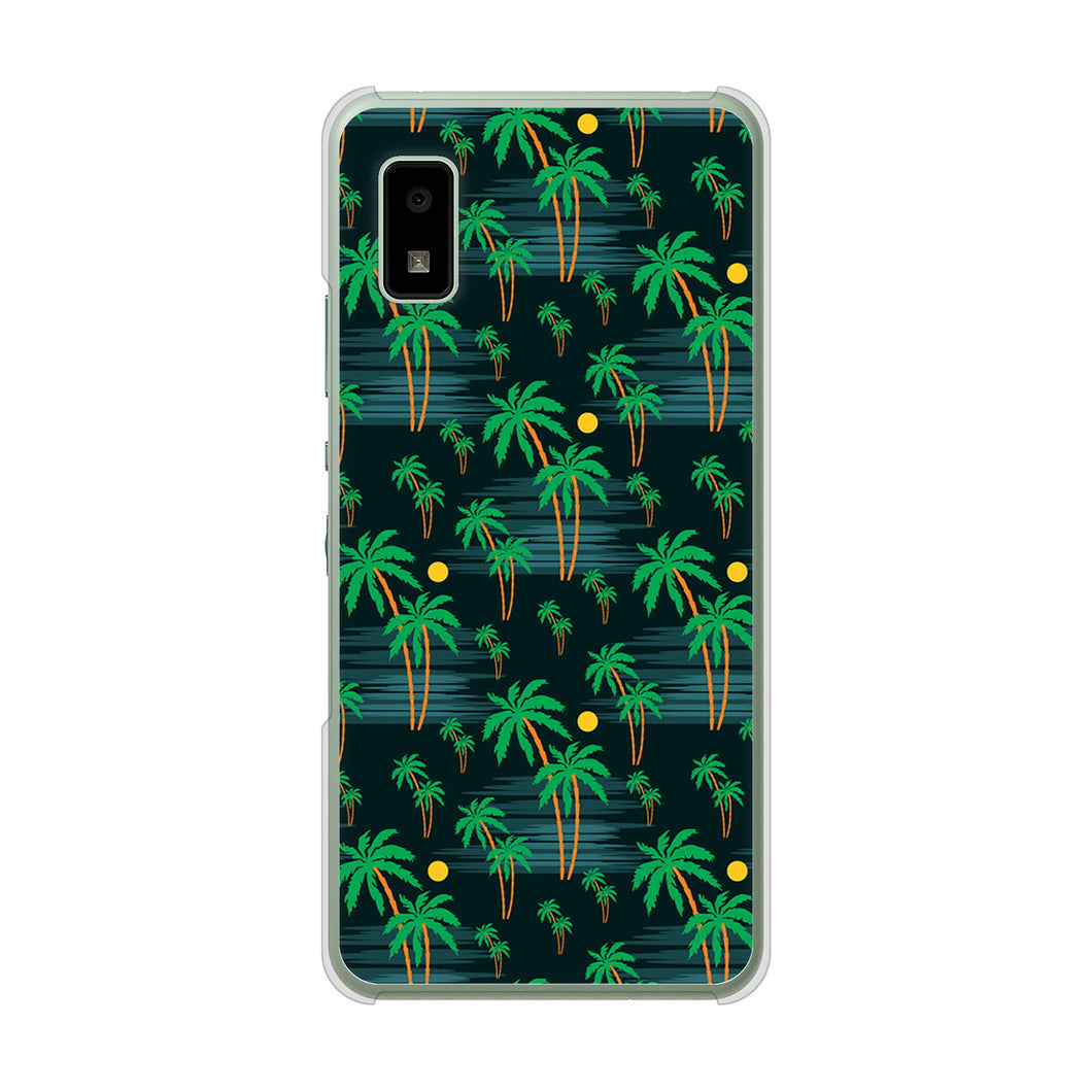 AQUOS wish2 SH-51C docomo 高画質仕上げ 背面印刷 ハードケース 【1315 月夜とヤシ】