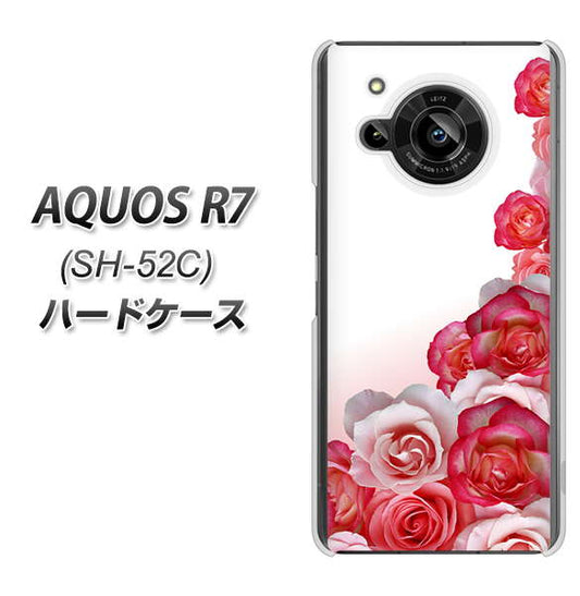 AQUOS R7 SH-52C docomo 高画質仕上げ 背面印刷 ハードケース【299 薔薇の壁】