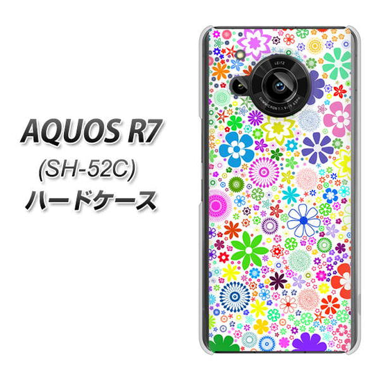 AQUOS R7 SH-52C docomo 高画質仕上げ 背面印刷 ハードケース【308 フラワーミックス】
