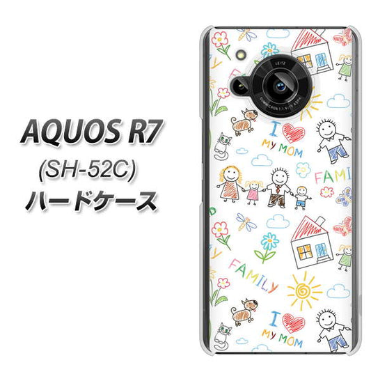 AQUOS R7 SH-52C docomo 高画質仕上げ 背面印刷 ハードケース【709 ファミリー】