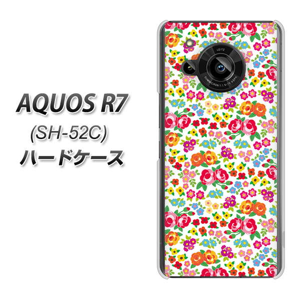 AQUOS R7 SH-52C docomo 高画質仕上げ 背面印刷 ハードケース【777 マイクロリバティプリントWH】