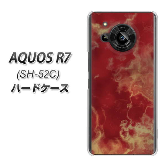 AQUOS R7 SH-52C docomo 高画質仕上げ 背面印刷 ハードケース【KM870 大理石RD】