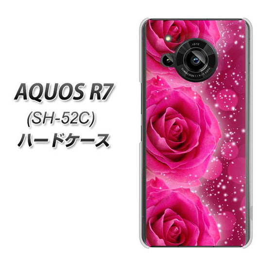 AQUOS R7 SH-52C docomo 高画質仕上げ 背面印刷 ハードケース【VA815 3連のバラ】