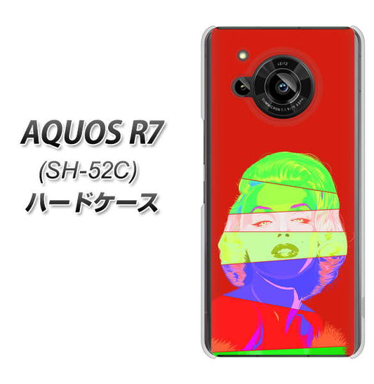 AQUOS R7 SH-52C docomo 高画質仕上げ 背面印刷 ハードケース【YJ209 マリリンモンローデザイン(B)】