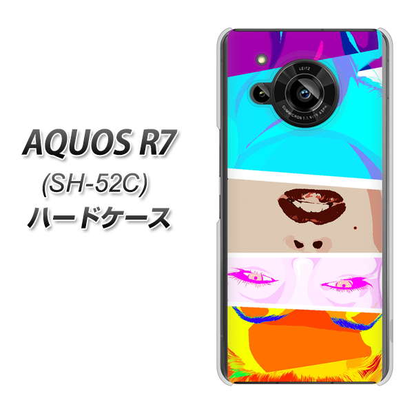 AQUOS R7 SH-52C docomo 高画質仕上げ 背面印刷 ハードケース【YJ211 マリリンモンローデザイン(D)】