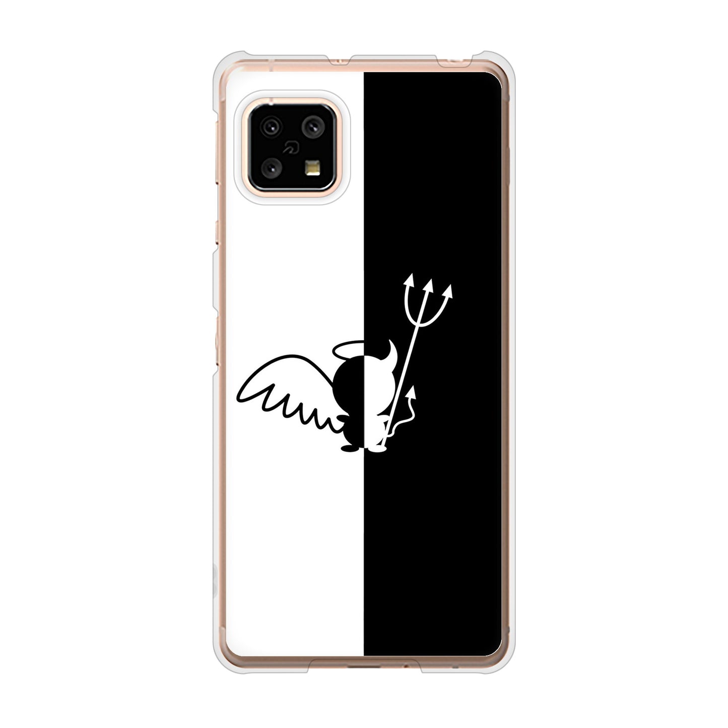 AQUOS sense5G SH-53A docomo 高画質仕上げ 背面印刷 ハードケース 【027 ハーフデビット】