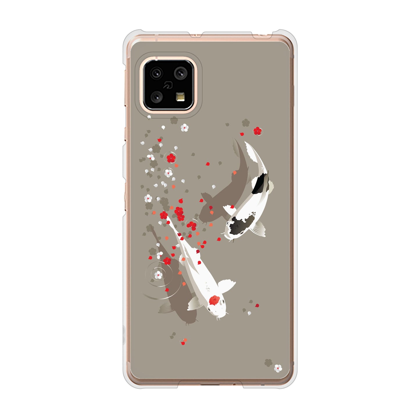 AQUOS sense5G SH-53A docomo 高画質仕上げ 背面印刷 ハードケース 【367 よりそう鯉】