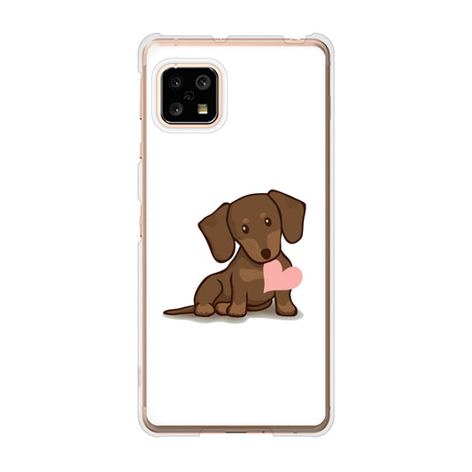 AQUOS sense5G SH-53A docomo 高画質仕上げ 背面印刷 ハードケース 【394 I love ダックス】