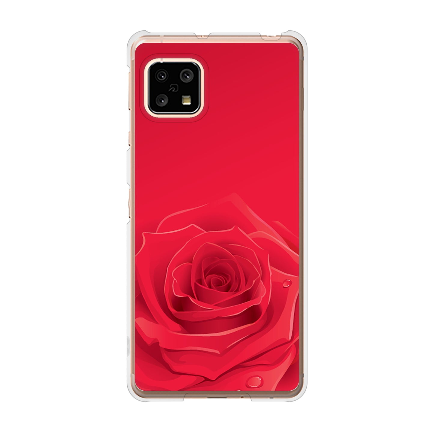 AQUOS sense5G SH-53A docomo 高画質仕上げ 背面印刷 ハードケース バラ