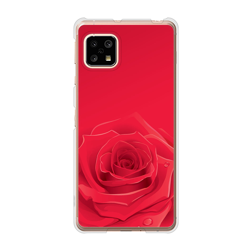 AQUOS sense5G SH-53A docomo 高画質仕上げ 背面印刷 ハードケース バラ