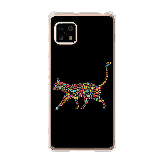 AQUOS sense5G SH-53A docomo 高画質仕上げ 背面印刷 ハードケース 【406 カラフルキャット】