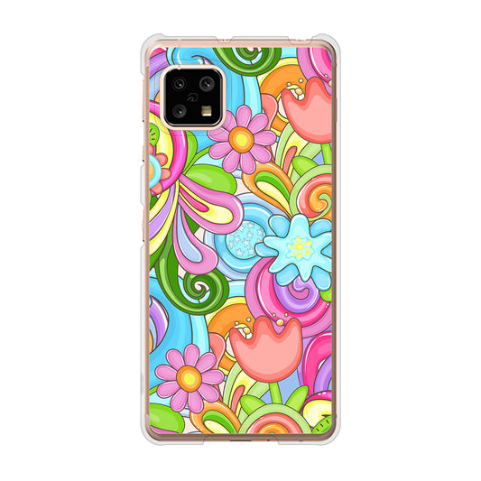 AQUOS sense5G SH-53A docomo 高画質仕上げ 背面印刷 ハードケース 【713 ミラクルフラワー】