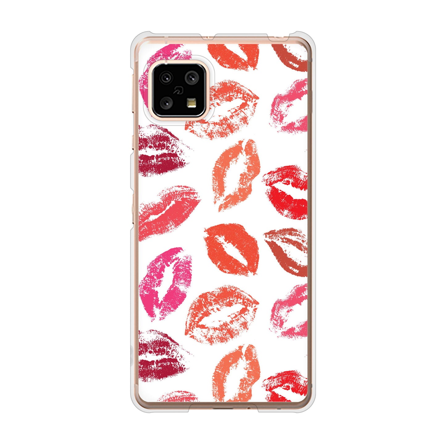 AQUOS sense5G SH-53A docomo 高画質仕上げ 背面印刷 ハードケース 【734 キスkissキス】