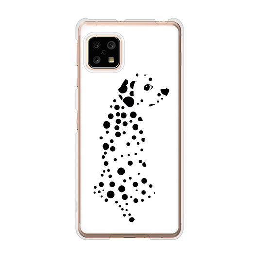 AQUOS sense5G SH-53A docomo 高画質仕上げ 背面印刷 ハードケース 【1038 振り向くダルメシアン(WH)】