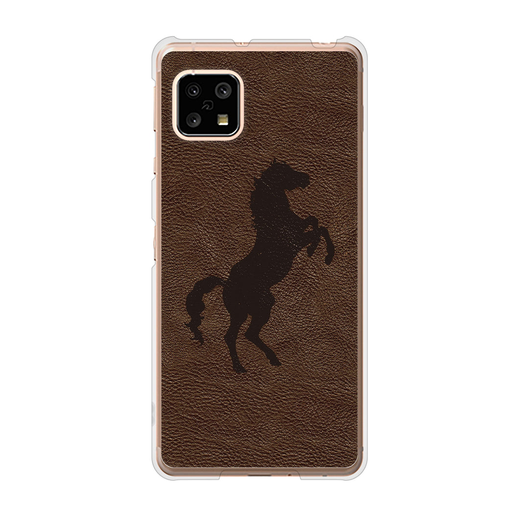 AQUOS sense5G SH-53A docomo 高画質仕上げ 背面印刷 ハードケース レザー風