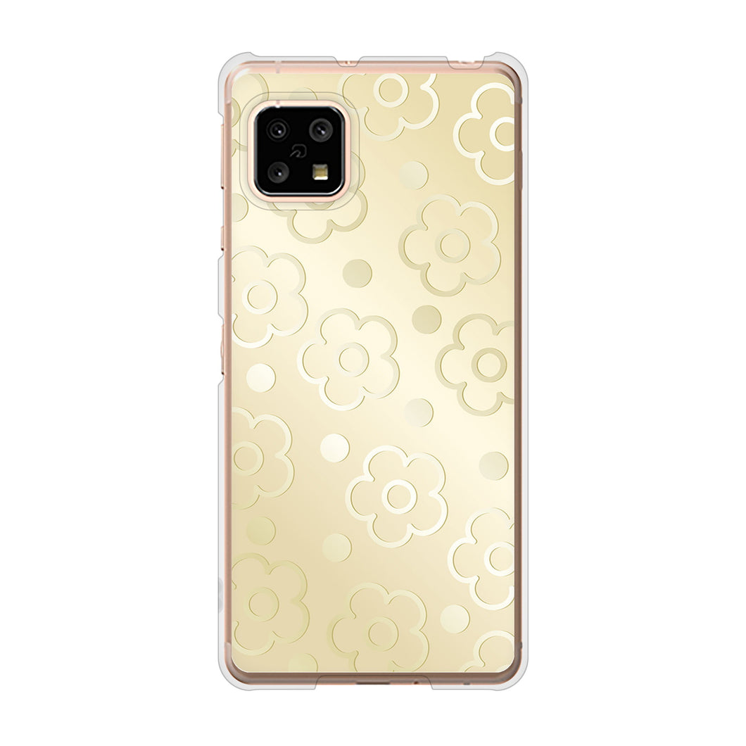 AQUOS sense5G SH-53A docomo 高画質仕上げ 背面印刷 ハードケース エンボス風デイジーシンプル