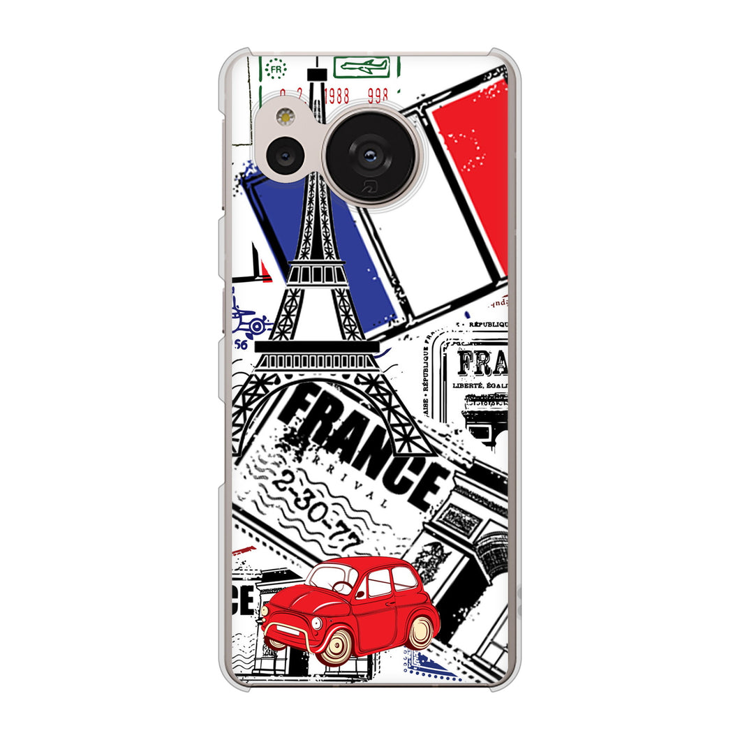 AQUOS sense7 SH-53C docomo 高画質仕上げ 背面印刷 ハードケース LOVE フランス