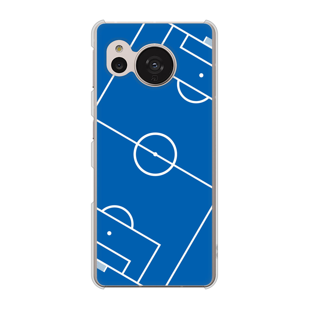 AQUOS sense7 SH-53C docomo 高画質仕上げ 背面印刷 ハードケース 【IB922 SOCCER_ピッチ】